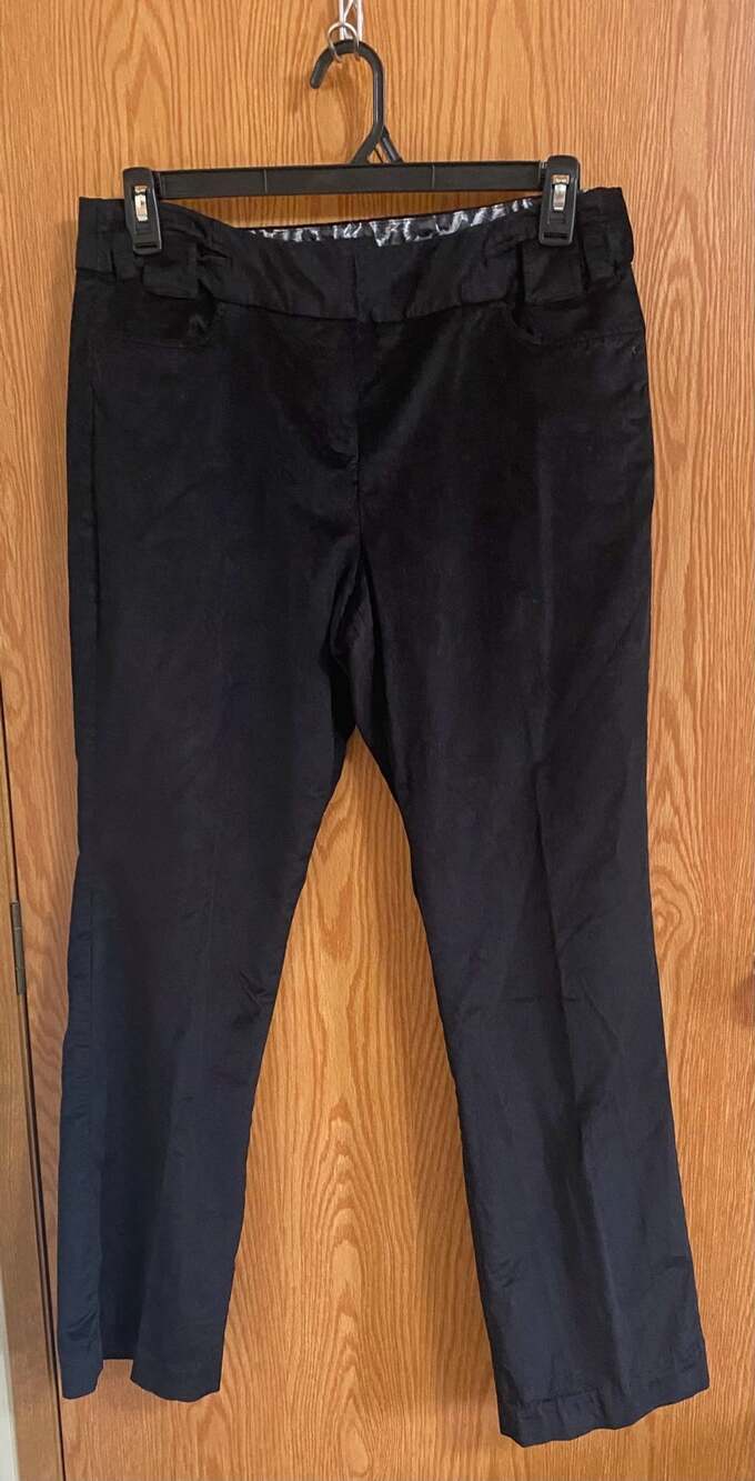Sharagano Black Dress Pants Size 12 Cotton Blend